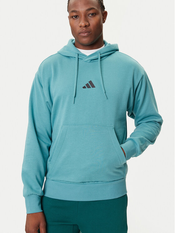 adidas adidas Mikina Essentials Feelcozy JX5659 Tyrkysová Regular Fit