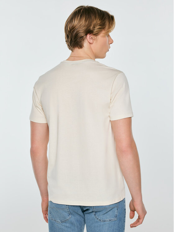 BIG STAR BIG STAR T-Shirt PATTER Kremowy Comfort Fit