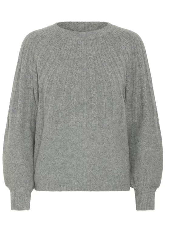 b.young b.young Πουλόβερ Maglione BYMAGGE Γκρι Regular Fit