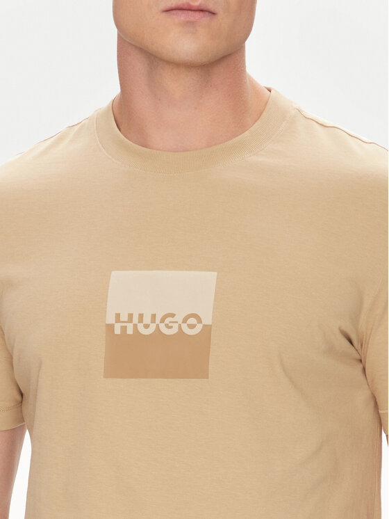 HUGO HUGO Tričko Dusplit 50542784 Béžová Regular Fit
