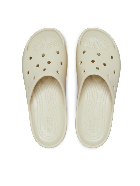 Crocs Crocs Klapki Classic Platform Slide 208180 Beżowy