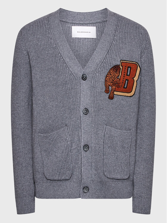 Baldessarini Baldessarini Kardigán Kashcot B4 60020/000/5107 Sivá Regular Fit