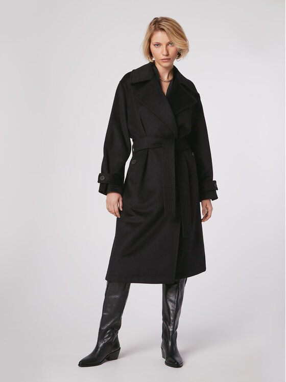 Manteau best sale noir simple