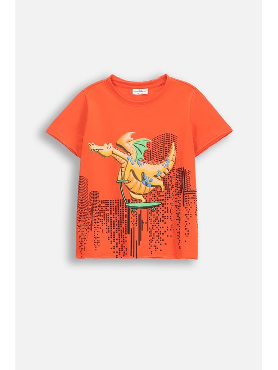 Coccodrillo Coccodrillo T-Shirt WC5143202DBK-009 Czerwony Regular Fit