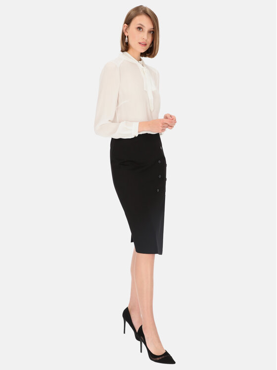 Potis & Verso Potis & Verso Spódnica Ruben Czarny Slim Fit