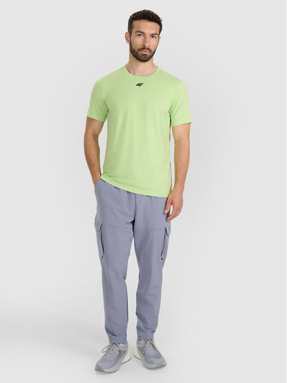 4F 4F Koszulka techniczna MULTI ACTIVE Zielony jasny Regular Fit