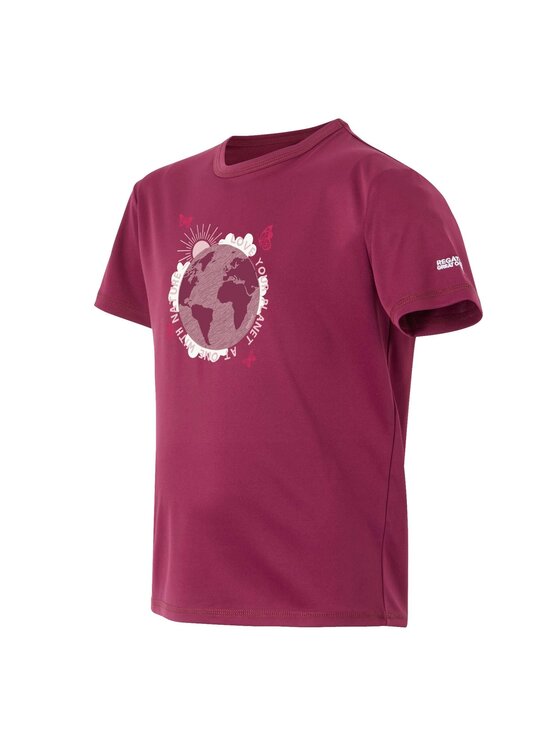 Regatta Regatta T-Shirt Alvarado IX Bordowy Short Fit