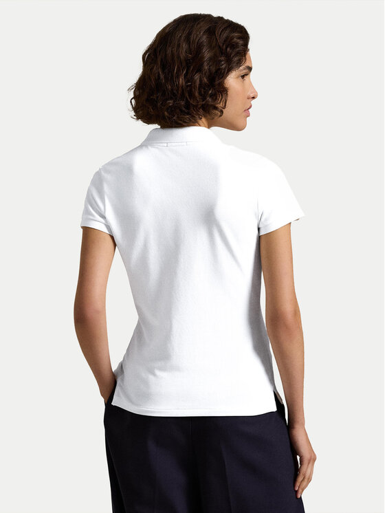 Polo Ralph Lauren Polo Ralph Lauren Тениска с яка и копчета 211939272002 Бял Slim Fit