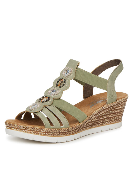 Rieker Rieker Sandalen 619B2-52 Grün