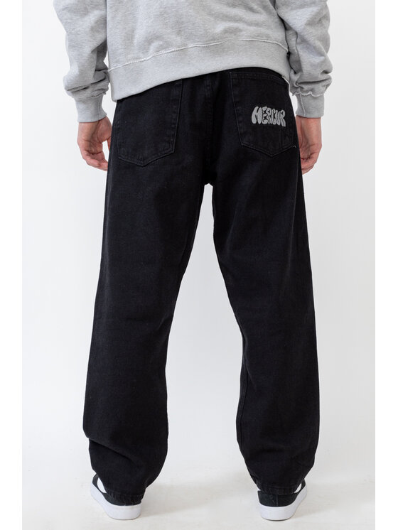Mercur Mercur Jeansy Flash Czarny Baggy Fit