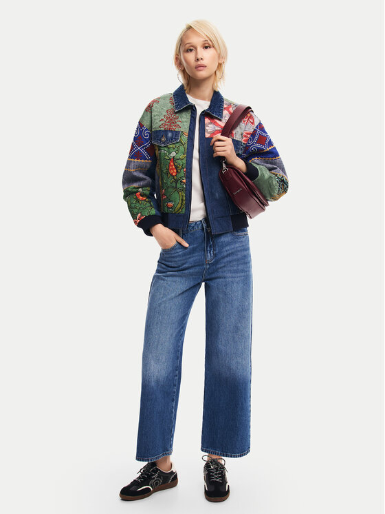Desigual Desigual Kurtka jeansowa Amsterdam 24WWED32 Kolorowy Regular Fit