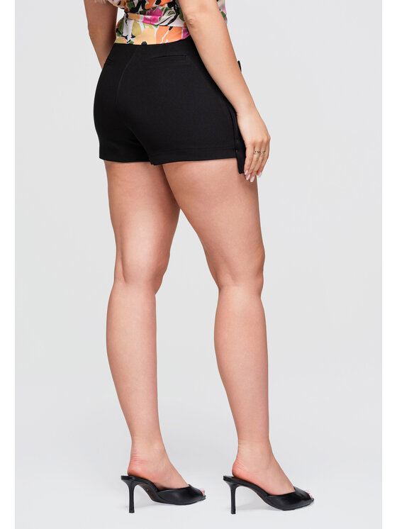 Ombre Ombre Szorty materiałowe OW-ST-E0013 Czarny Slim Fit