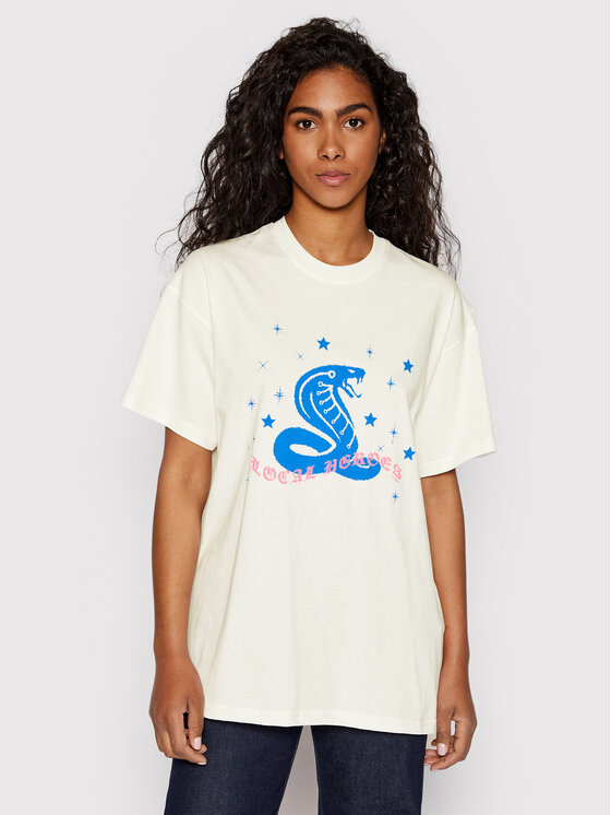 Local Heroes Majica Snake SS22T0026 Bela Oversize