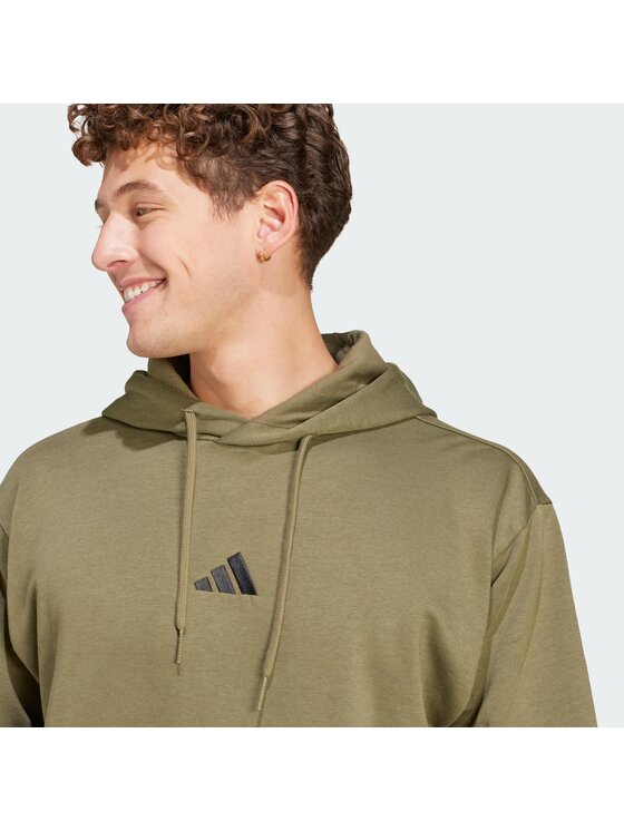 adidas adidas Bluza Essentials Feelcozy JE3799 Khaki Regular Fit
