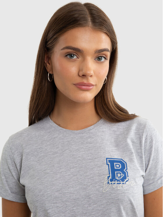 BIG STAR BIG STAR T-Shirt LETTERETKA_901_150 Szary Classic Fit