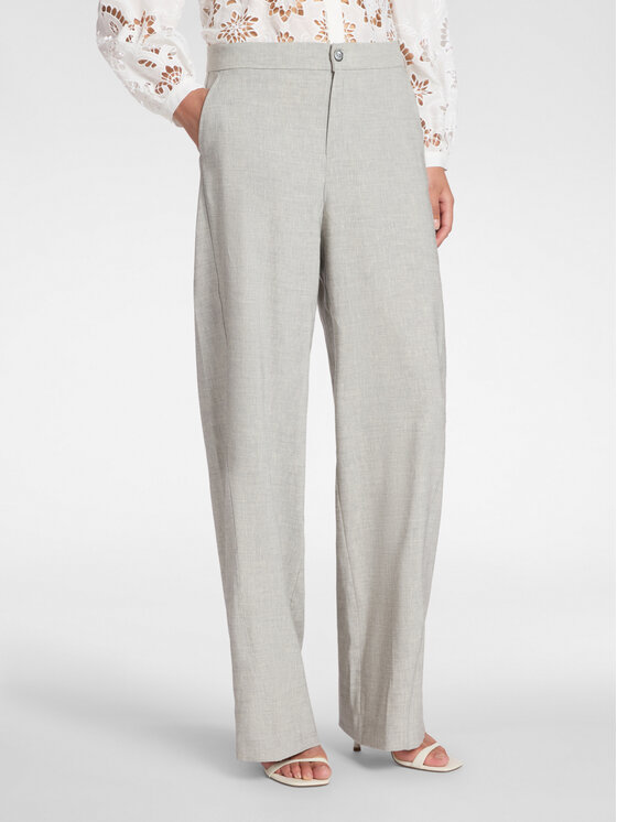 Elena Mirò Elena Mirò Spodnie materiałowe P014P000462N053 Szary Regular Fit