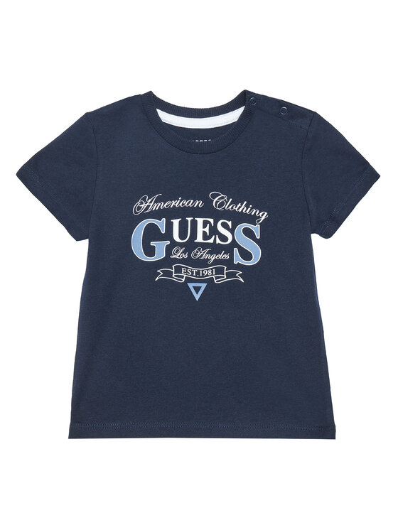 Guess T-Shirt N5YI20 K8HM4 Granatowy Regular Fit
