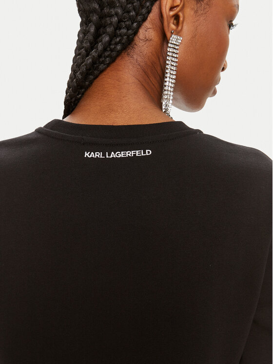 KARL LAGERFELD KARL LAGERFELD Μπλούζα Ikonik 2.0 230W1802 Μαύρο Regular Fit
