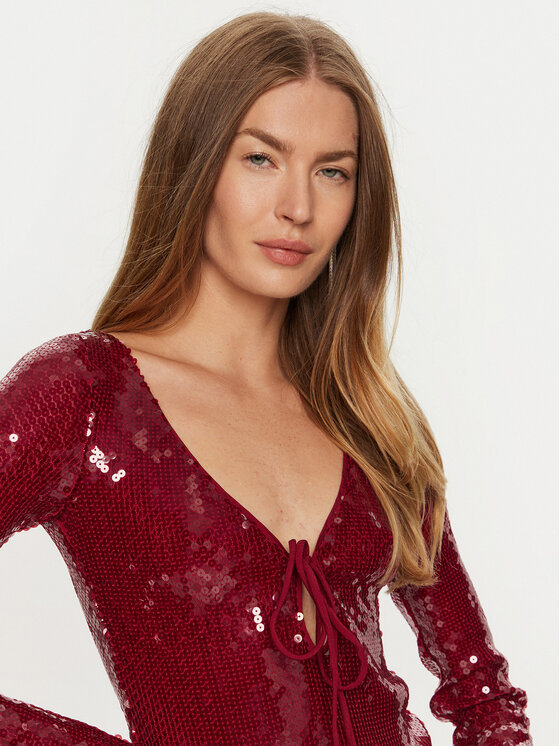 BARDOT BARDOT Bodi Verona 59471TB Rdeča Slim Fit