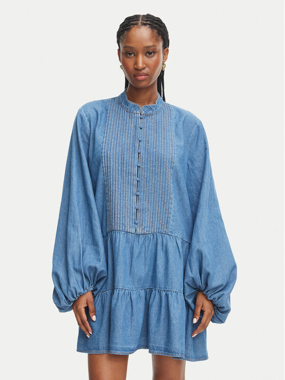 Bardot Bardot Jeanskleid Antonia 91440DB Blau Regular Fit