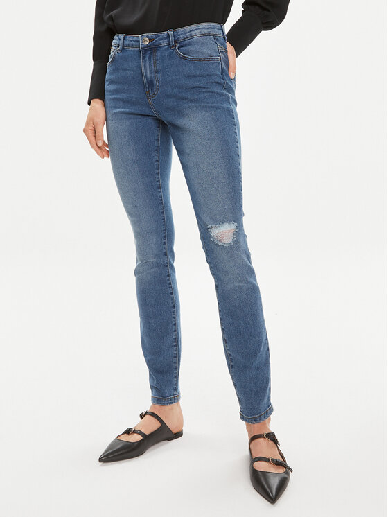 Vero Moda Traperice June 10301199 Plava Skinny Fit