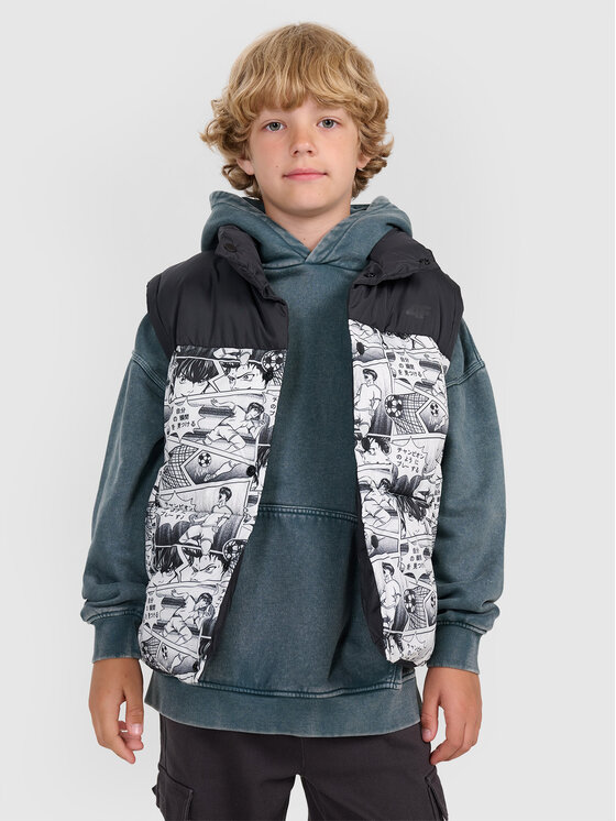 4F 4F Kamizelka OUTERWEAR Biały Oversize