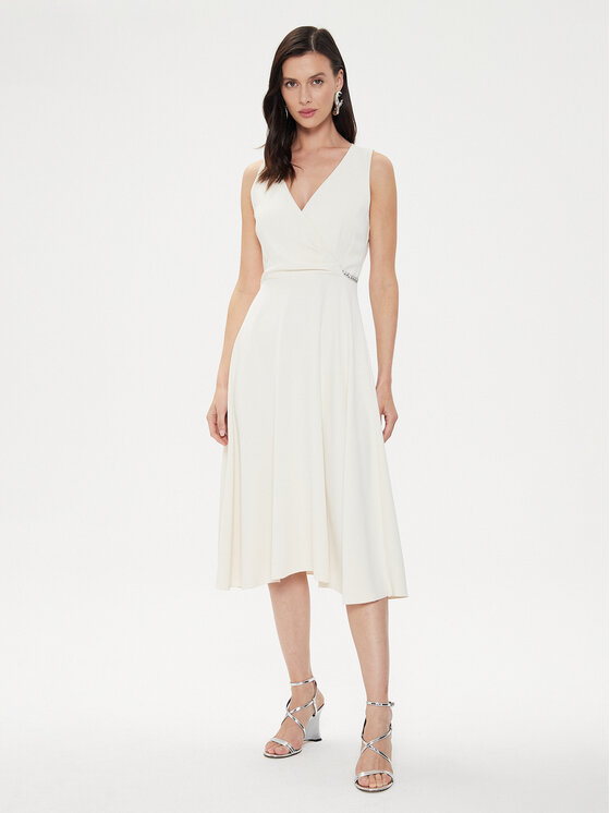 Rinascimento Rinascimento Coctailkleid CFC0118517003 Écru Regular Fit