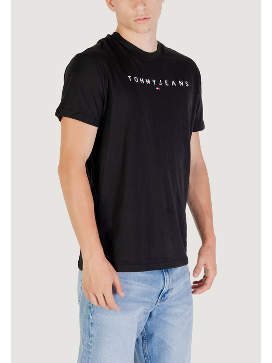 Tommy Jeans Tommy Jeans T-krekls TJM REG LINEAR LOGO Melns Casual Fit