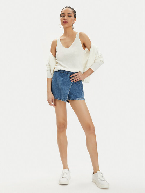 Vero Moda Vero Moda Top New Lex Sun 10281877 Biały Regular Fit