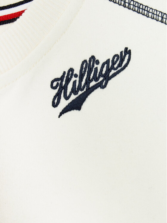 Tommy Hilfiger Tommy Hilfiger Pulóver Hilfiger Script 85 Sweatshirt KG0KG07719 Ekru Regular Fit