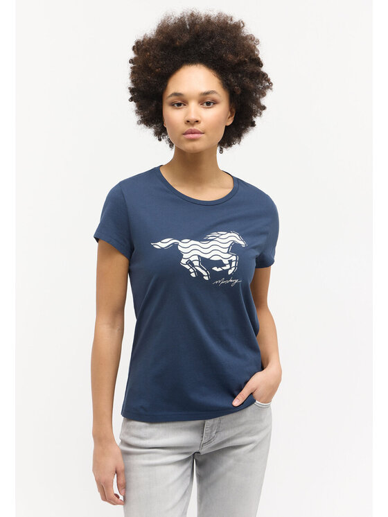 Mustang Mustang T-shirt LOA Blu Regular Fit