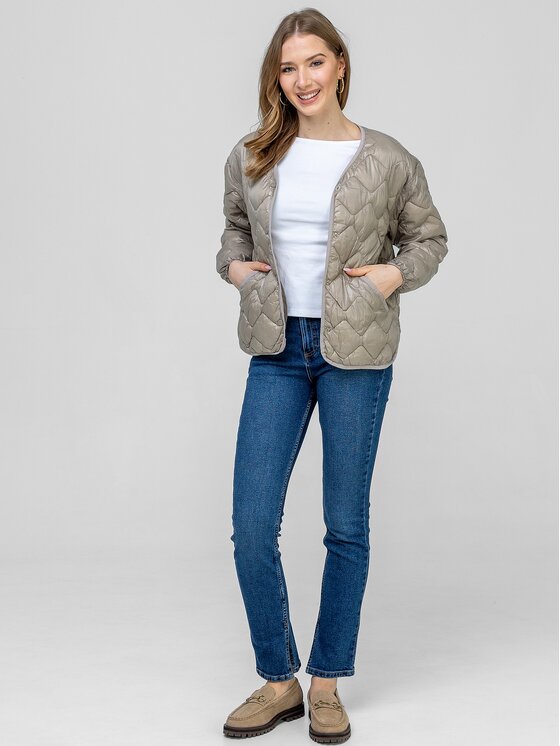 Perso Perso Prechodná bunda BLE260048F Béžová Regular Fit