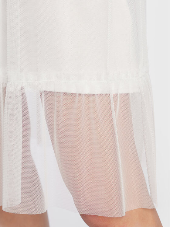 Fracomina Fracomina Kleid für den Alltag FS23SD1039J401Q5 Weiß Regular Fit