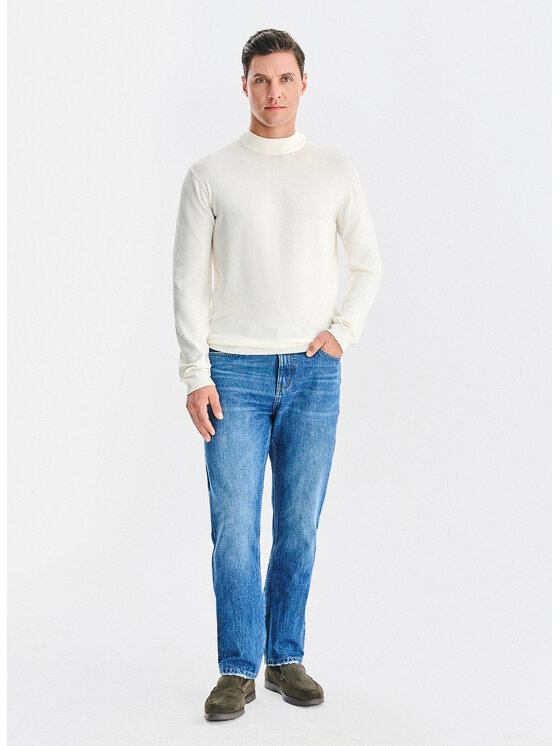 Pako Lorente Pako Lorente Sweter P25WN-2X-028 Biały Classic Fit