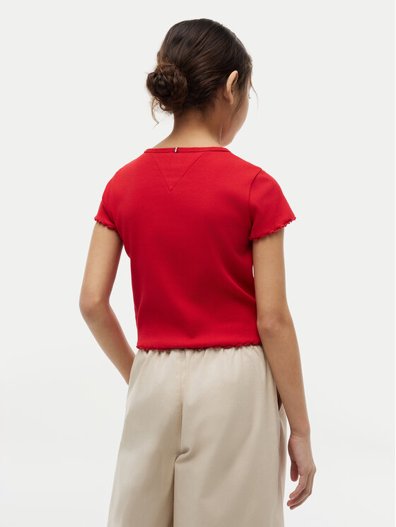 Tommy Hilfiger Tommy Hilfiger T-Shirt Essential KG0KG08590 Rot Regular Fit