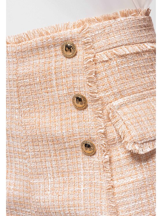 Ombre Ombre Szorty materiałowe OW-ST-E0002 Brązowy Basic Fit