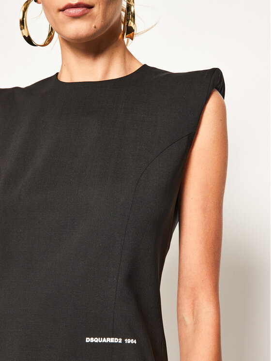 Dsquared2 Dsquared2 Koktel haljina Arwen Back Zip S75CV0225 Crna Slim Fit