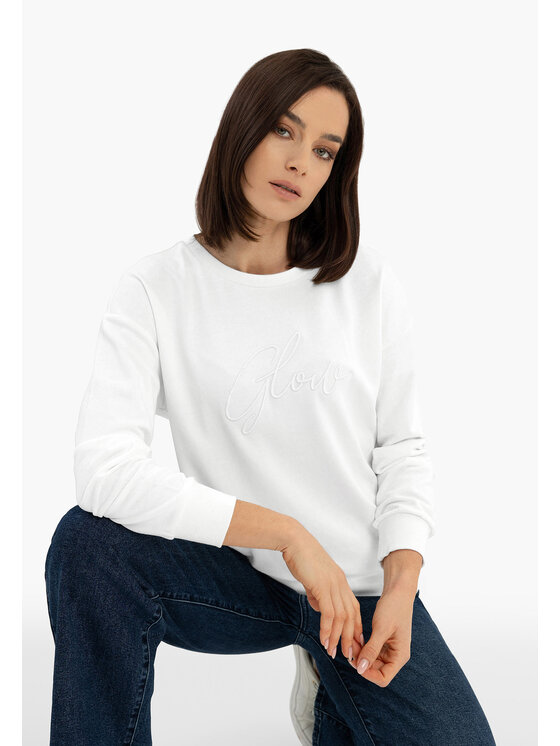 Volcano Volcano Bluza B-GLOW Biały Regular Fit