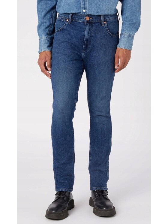 Wrangler Wrangler Jeansy Larston Niebieski Slim Fit