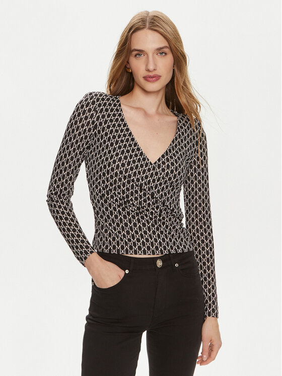 Marciano Guess Blúzka 4YGP00 6262A Čierna Slim Fit