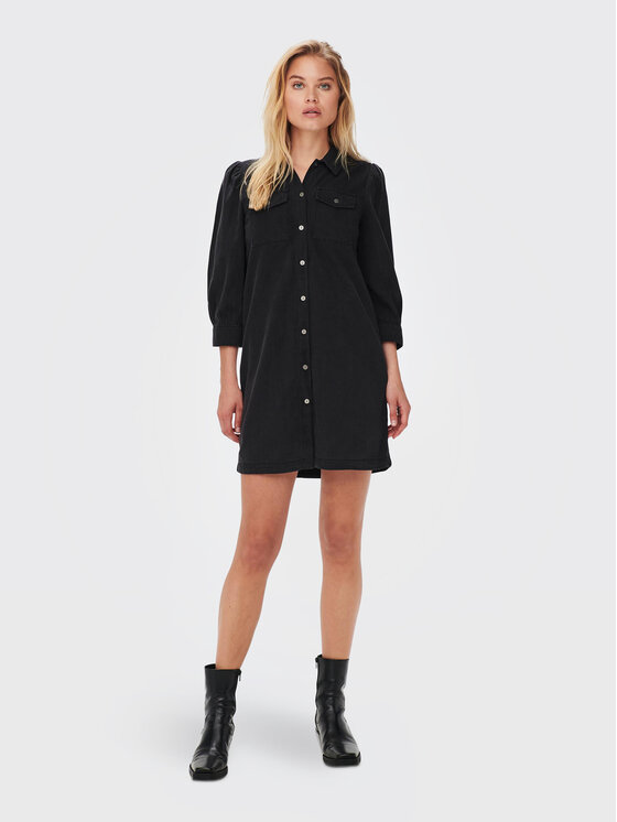 ONLY ONLY Джинсова сукня Felica 15227104 Чорний Regular Fit