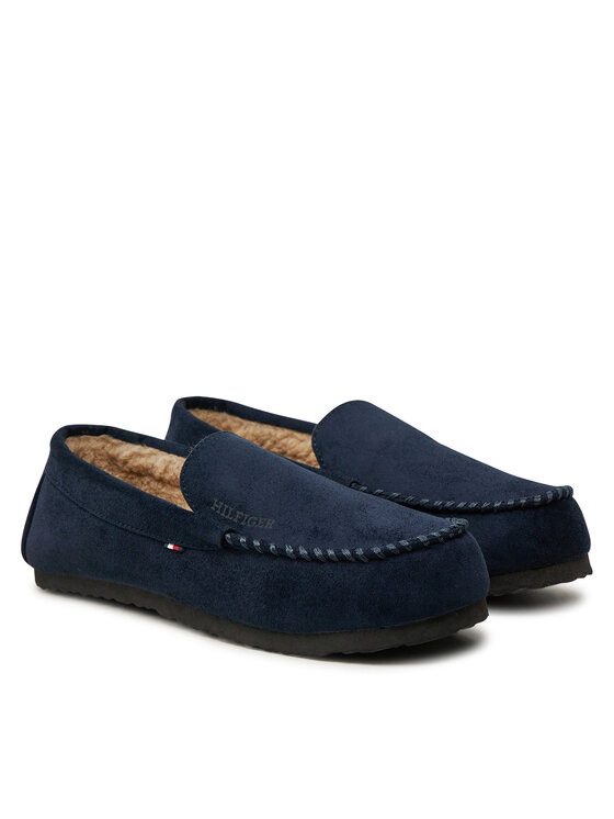 Tommy Hilfiger Tommy Hilfiger Bačkory Driver House Shoe FM0FM05224 Tmavomodrá