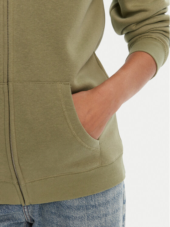 Roxy Roxy Світшот Surf Stoked Zipped Brushed ERJFT05022 Зелений Regular Fit