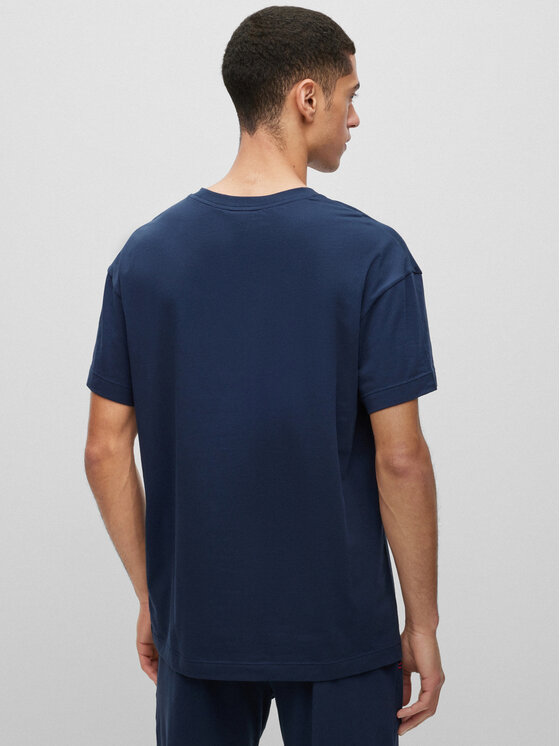 HUGO Hugo T-shirt Linked 50493057 Tamnoplava Relaxed Fit