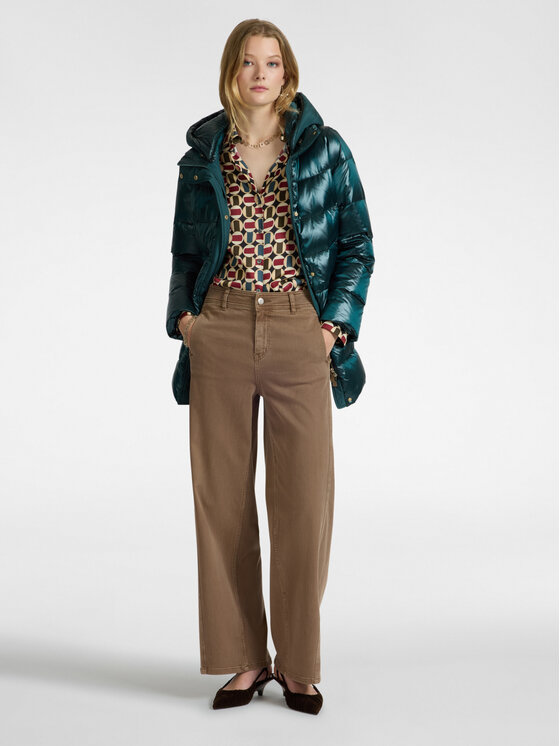 Elena Mirò Elena Mirò Giubbotto piumino F887P000125N035 Verde A-Line Fit