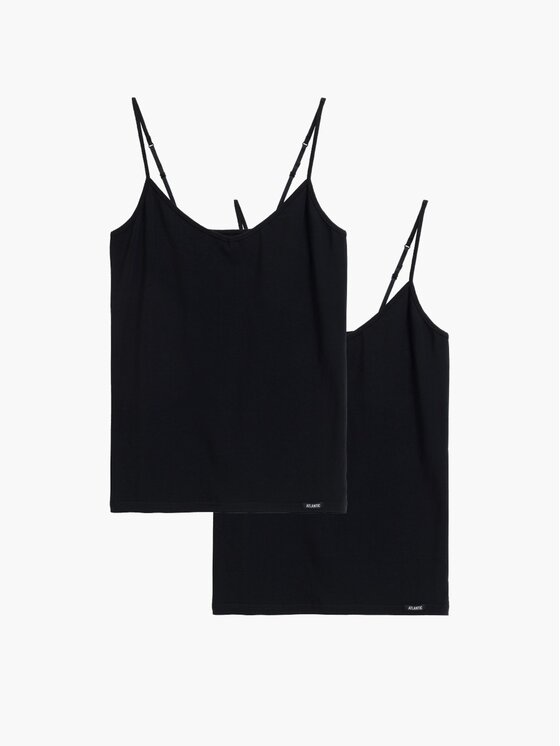 Atlantic Atlantic Top basic Czarny Regular Fit
