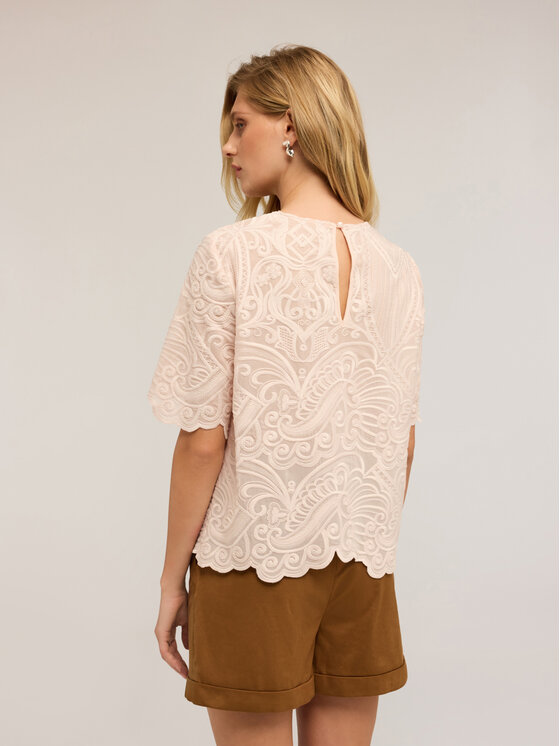 Motivi Motivi Blusa 2708Q001865N006 Rosa Boxy Fit