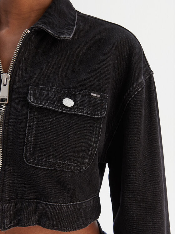 Tommy Jeans Tommy Jeans Jeansová bunda Station DW0DW22523 Černá Regular Fit