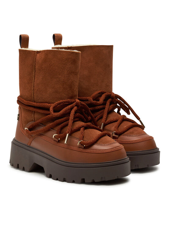 Tommy Hilfiger Tommy Hilfiger Μπότες Χιονιού FW0FW08085 Καφέ