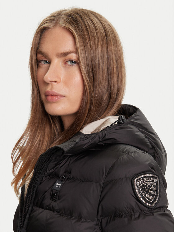 Blauer Blauer Μπουφάν πουπουλένιο 25WBLDK03102 Μαύρο Regular Fit